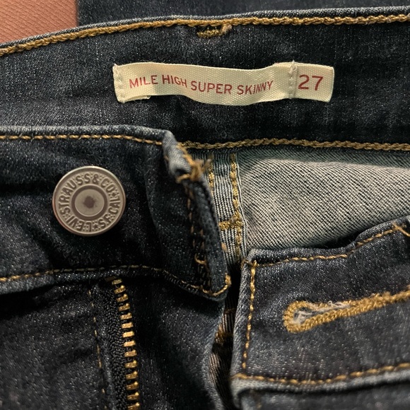 Levi’s Mile High Super Skinny Women’s Jeans Dark Wash - Picture 7 of 9